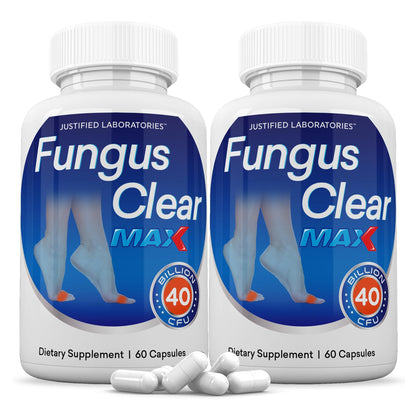 Justified Laboratories Fungus Clear Max 60 capsules front view