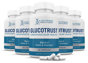 Justified Laboratories Glucotrust Complément Alimentaire 688 MG, boîte vue de face