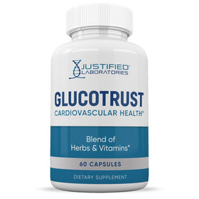 Justified Laboratories Glucotrust Complément Alimentaire 688 MG, vue arrière de la boîte