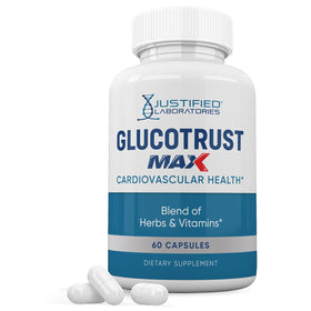 Justified Laboratories Glucotrust Max 1295MG capsules de face