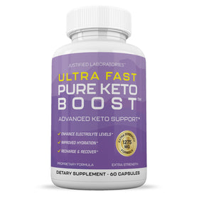 Justified Laboratories Ultra Fast Pure Keto 60 Capsules front view