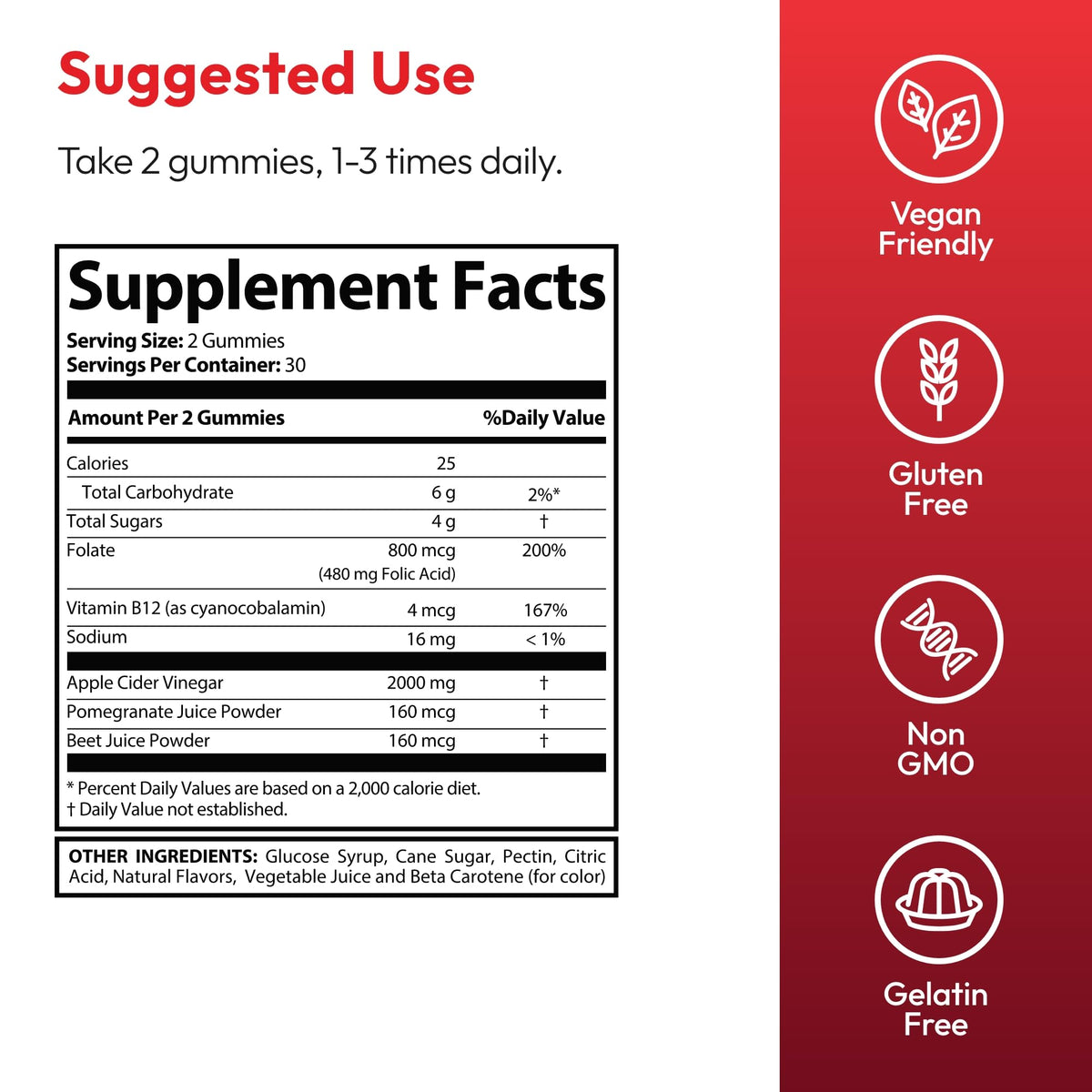 Justified Laboratories Vital Grow XL Gummies open bottle with gummies visible
