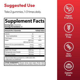 Justified Laboratories Vital Grow XL Gummies open bottle with gummies visible