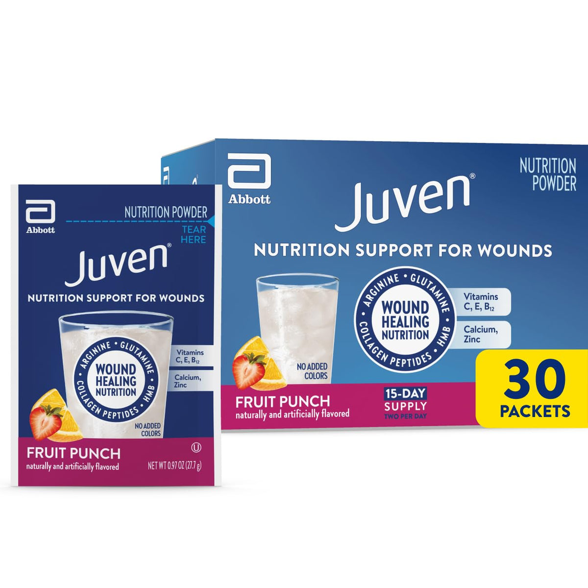 Juven Soutien Nutritionnel pour la Cicatrisation sachets Fruit Punch présentation