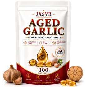 JXSVR Extrait de Ail Vieilli en gélules, sachet de 300 softgels