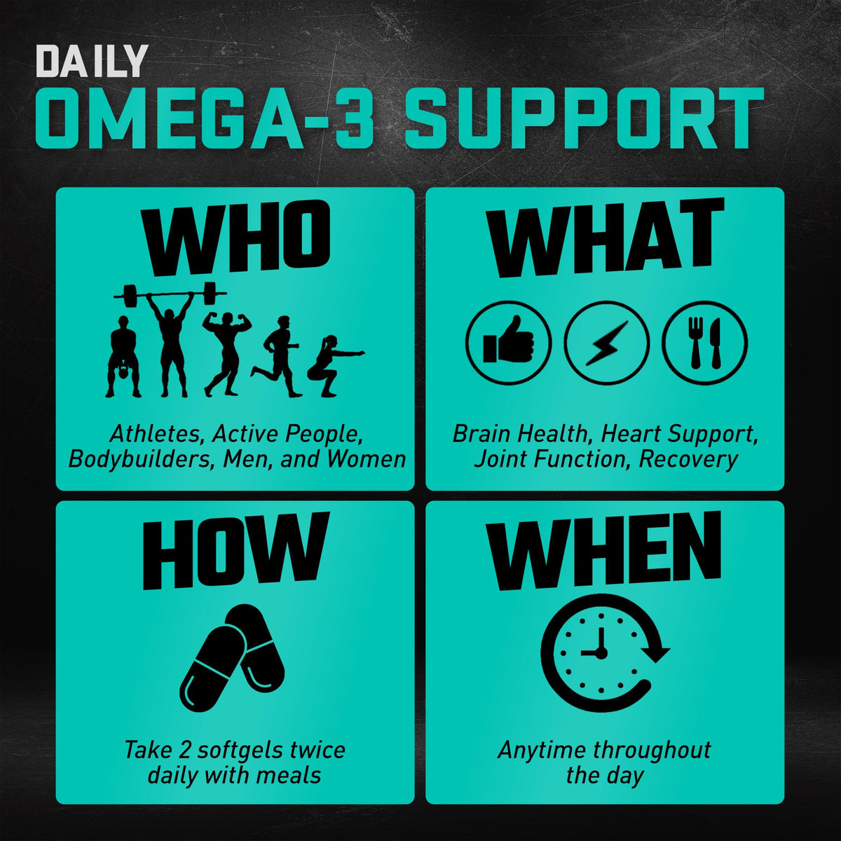 JYM Omega JYM flacon ouvert avec capsules visibles
