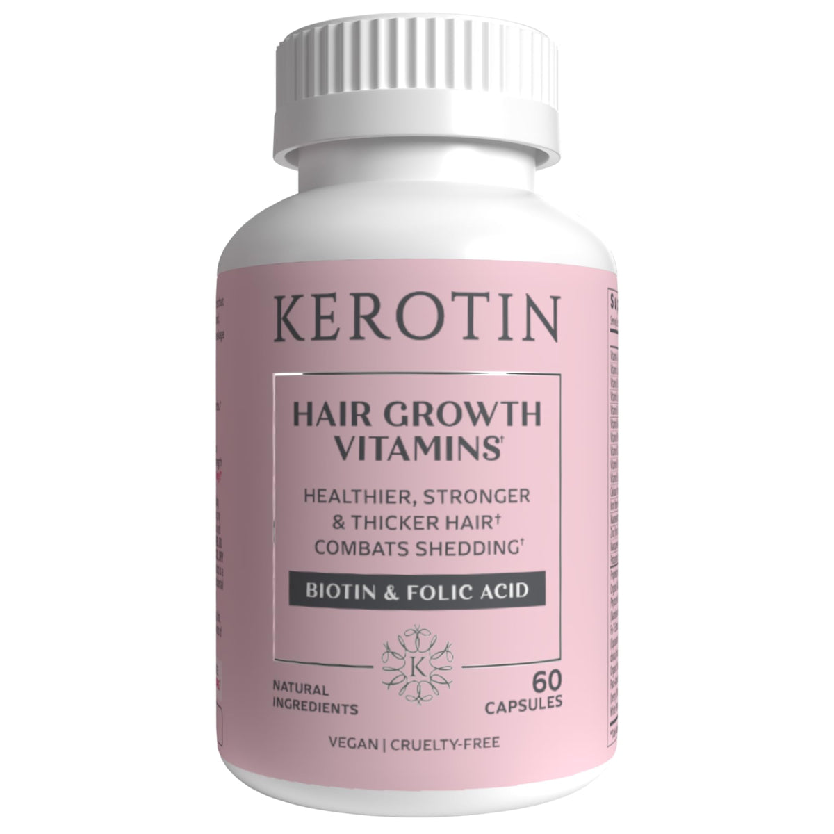 K Kerotin Compléments Alimentaires Cheveux 60 Capsules vue de face