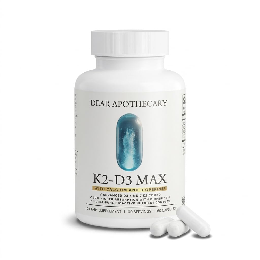 K2-D3 Max 125mcg + K2 MK-7 100mcg avec Calcium 210mg - vue avant