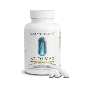 K2-D3 Max 125mcg + K2 MK-7 100mcg avec Calcium 210mg - vue avant