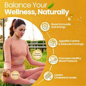 K2 Organics Berberine 1200 mg avec Cannelle de Ceylan vue arrière
