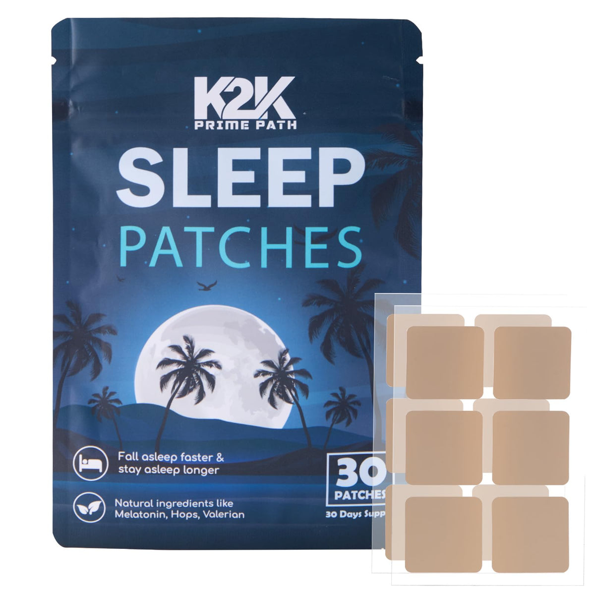 K2K PRIMEPATH Patches de Sommeil Extra Fort 30 Patches vue de face
