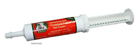 KAECO Gel Oral Sélénium et Vitamine E pour Chèvres 80 mL, application sur une chèvre
