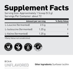 Kaged BCAA Poudre Végane 490g sur table de sport