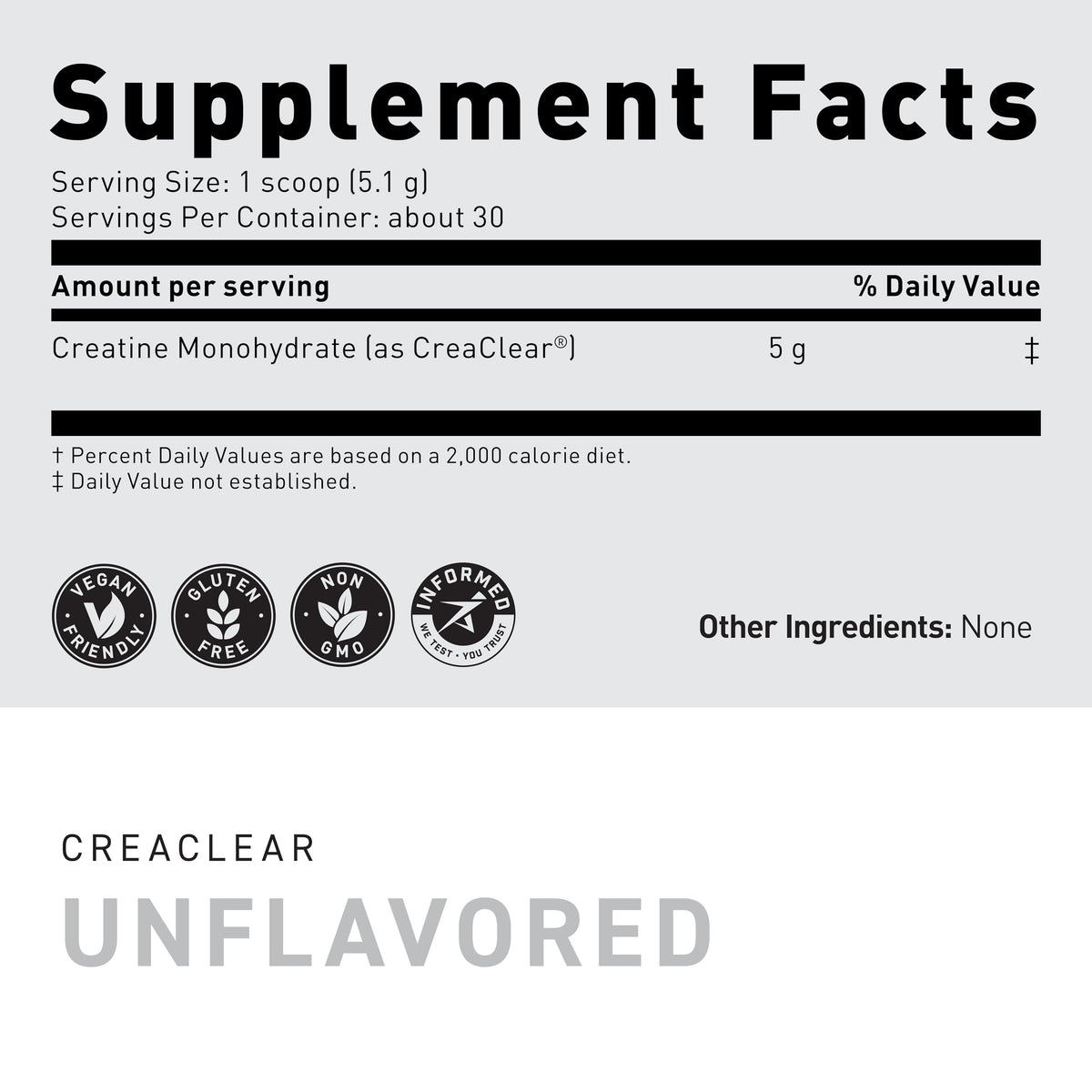 Kaged CreaClear Poudre de Créatine Monohydrate 222g avec d'autres suppléments