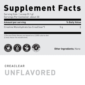 Kaged CreaClear Poudre de Créatine Monohydrate 222g avec d'autres suppléments