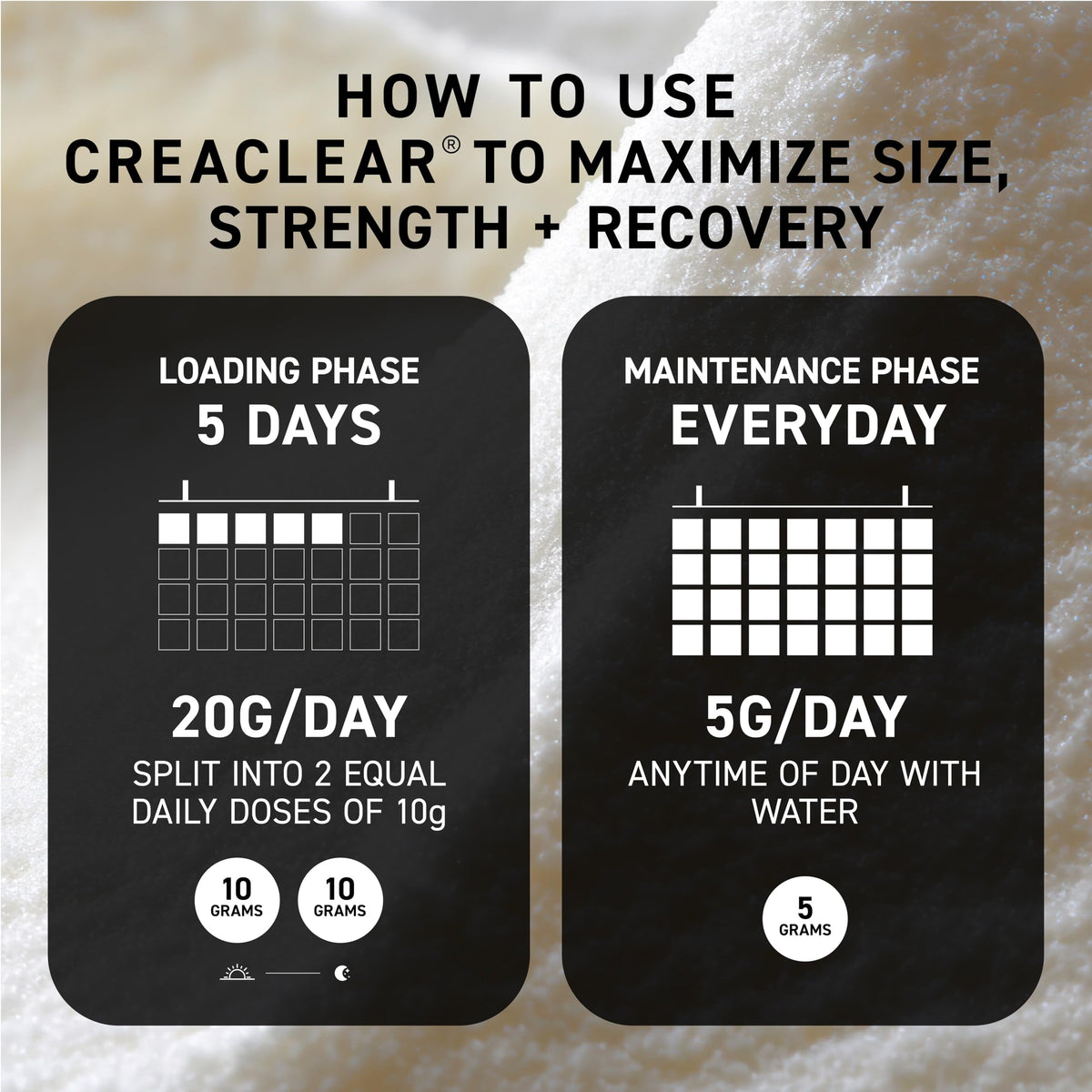 Kaged CreaClear Poudre de Créatine Monohydrate 222g sur une table