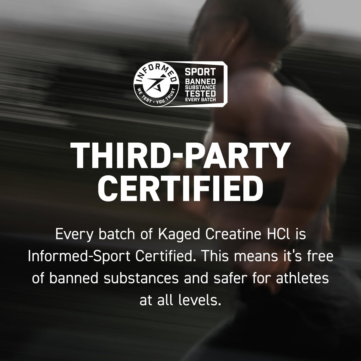 Kaged Creatine HCl Poudre 750 mg en présentation lifestyle avec accessoires de sport