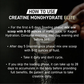 Kaged Creatine Monohydrate Elite 381g et accessoires de fitness