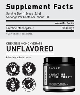 Kaged Créatine Monohydrate Poudre Micronisée 5000 mg emballage