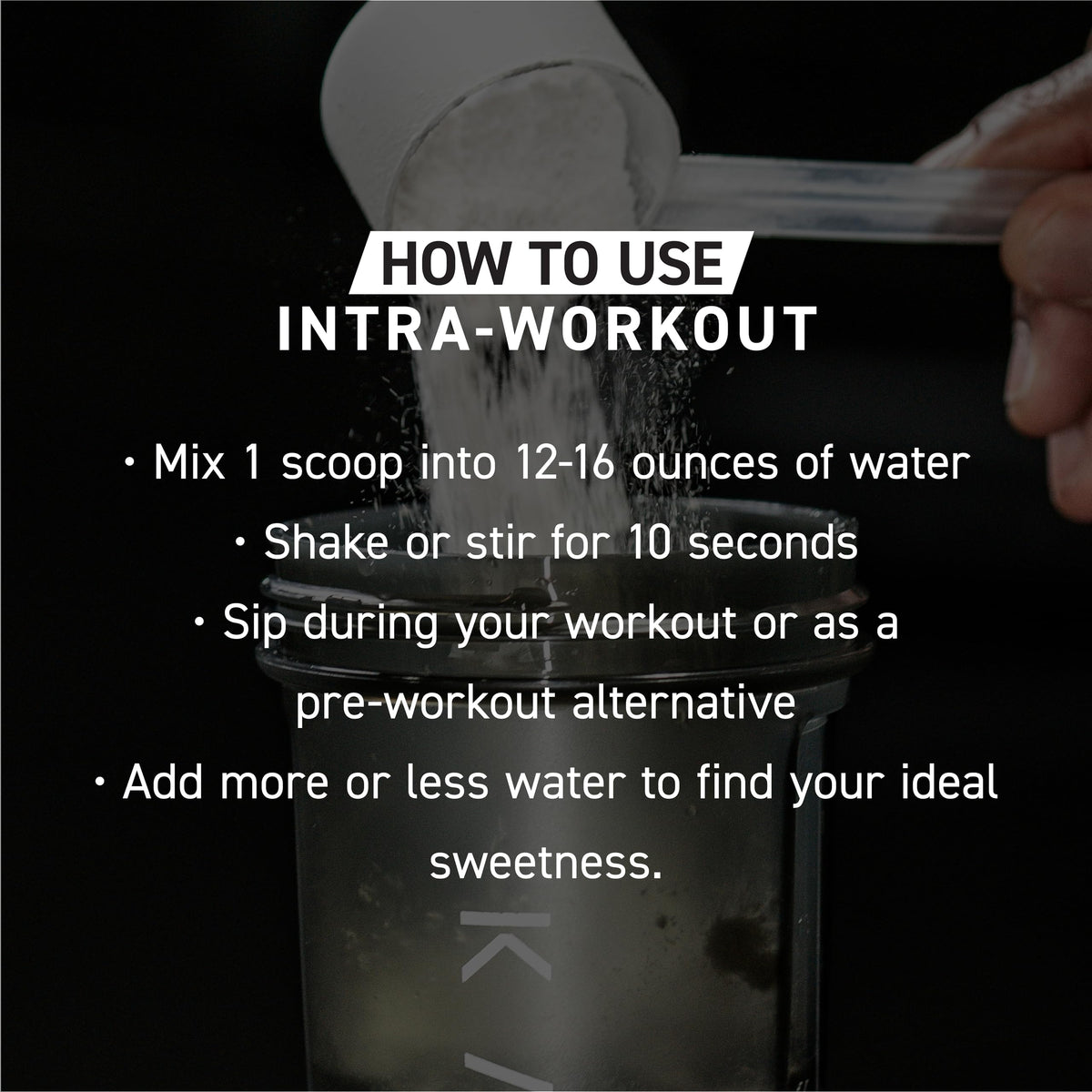 Kaged Intra-Workout Powder 381g en action pendant un entraînement