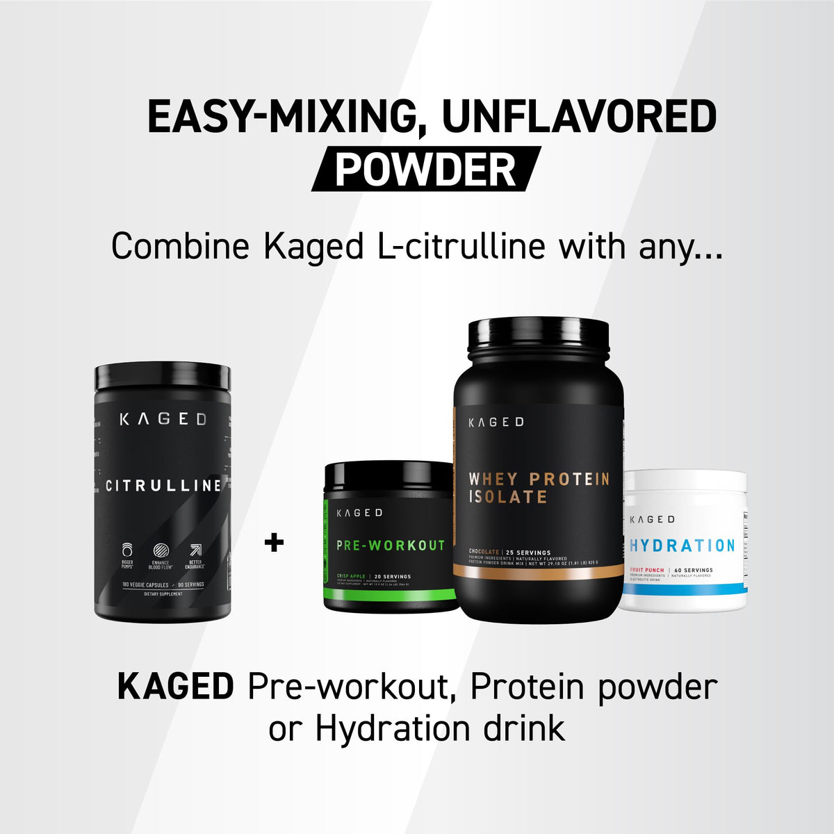 Kaged L-Citrulline avec d'autres compléments alimentaires
