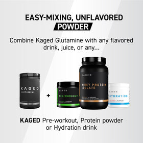 Kaged L-Glutamine Poudre 500g avec cuillère doseuse