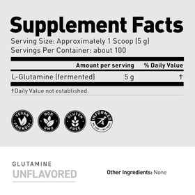 Kaged L-Glutamine Poudre 500g avec des ingrédients végétaux