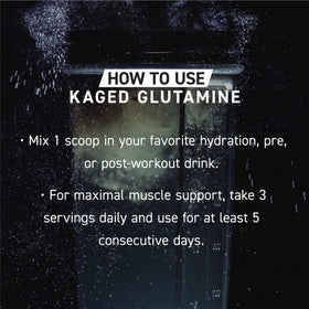 Kaged L-Glutamine Poudre 500g avec shaker de protéines