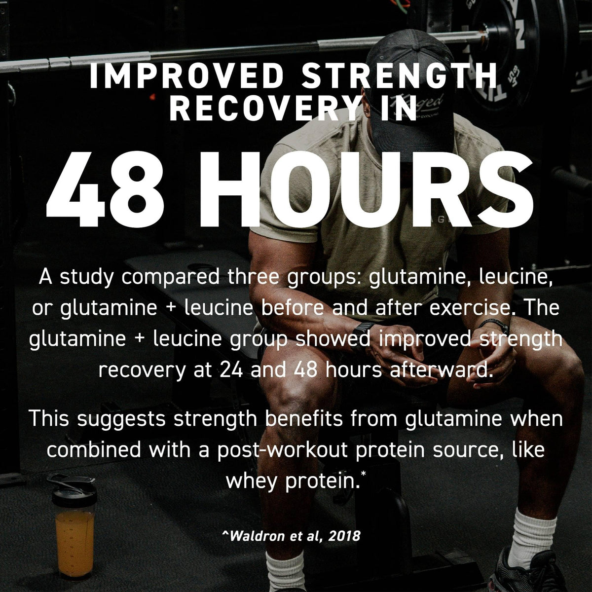 Kaged L-Glutamine Poudre 500g en utilisation après l'entraînement