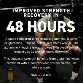 Kaged L-Glutamine Poudre 500g en utilisation après l'entraînement
