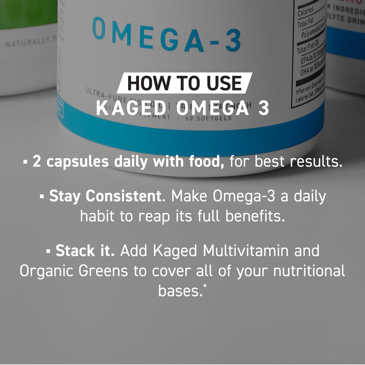 Kaged Omega 3 Huile de Poisson 3000mg en situation quotidienne