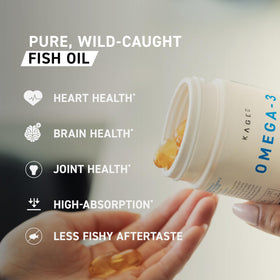 Kaged Omega 3 Huile de Poisson 3000mg étiquette détaillée