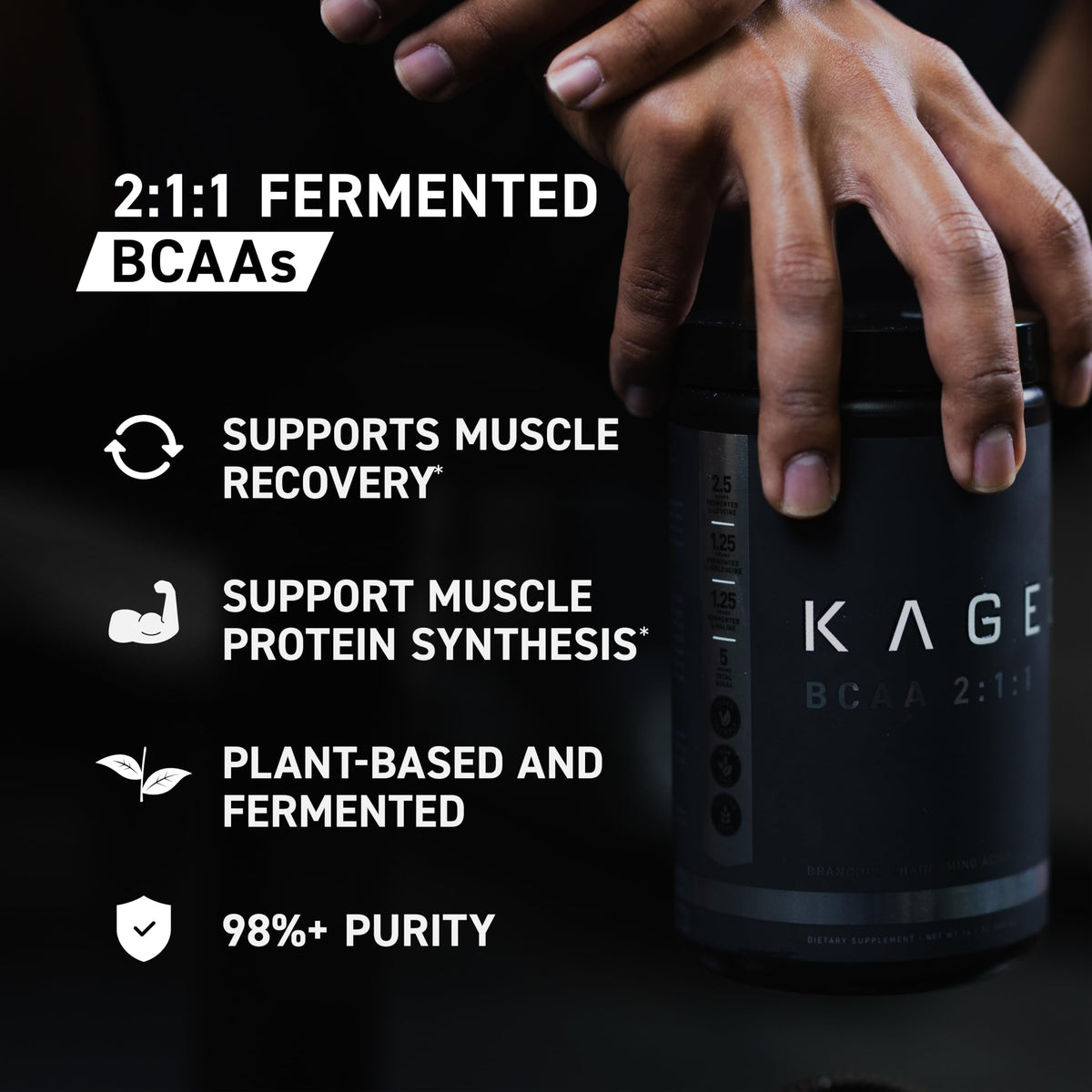 Kaged Poudre BCAA Végane 490g avec cuillère doseuse