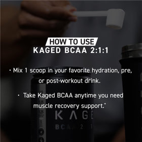 Kaged Poudre BCAA Végane 490g étiquette détaillée
