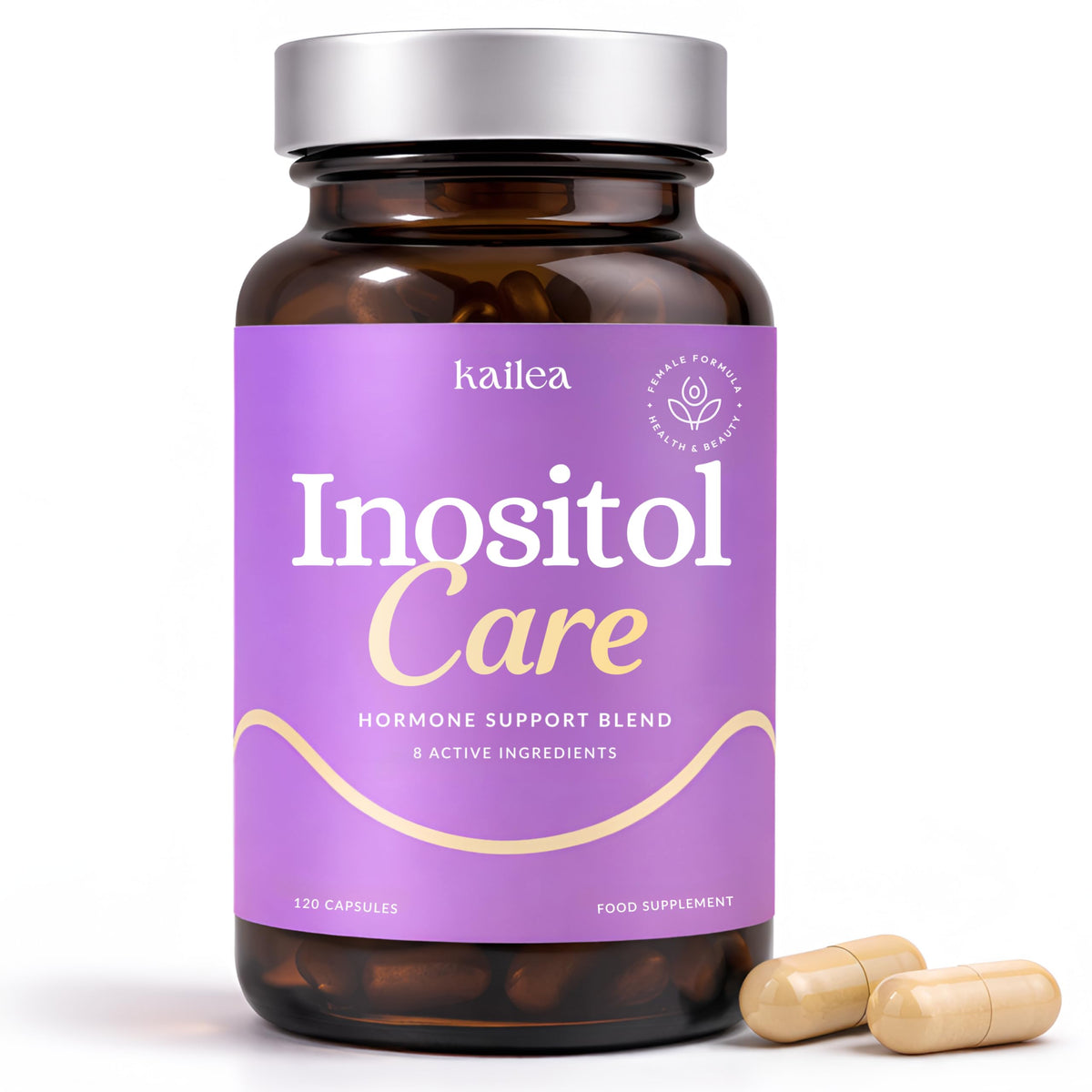 kailea Complexe Inositol 8-en-1 120 capsules vue de face