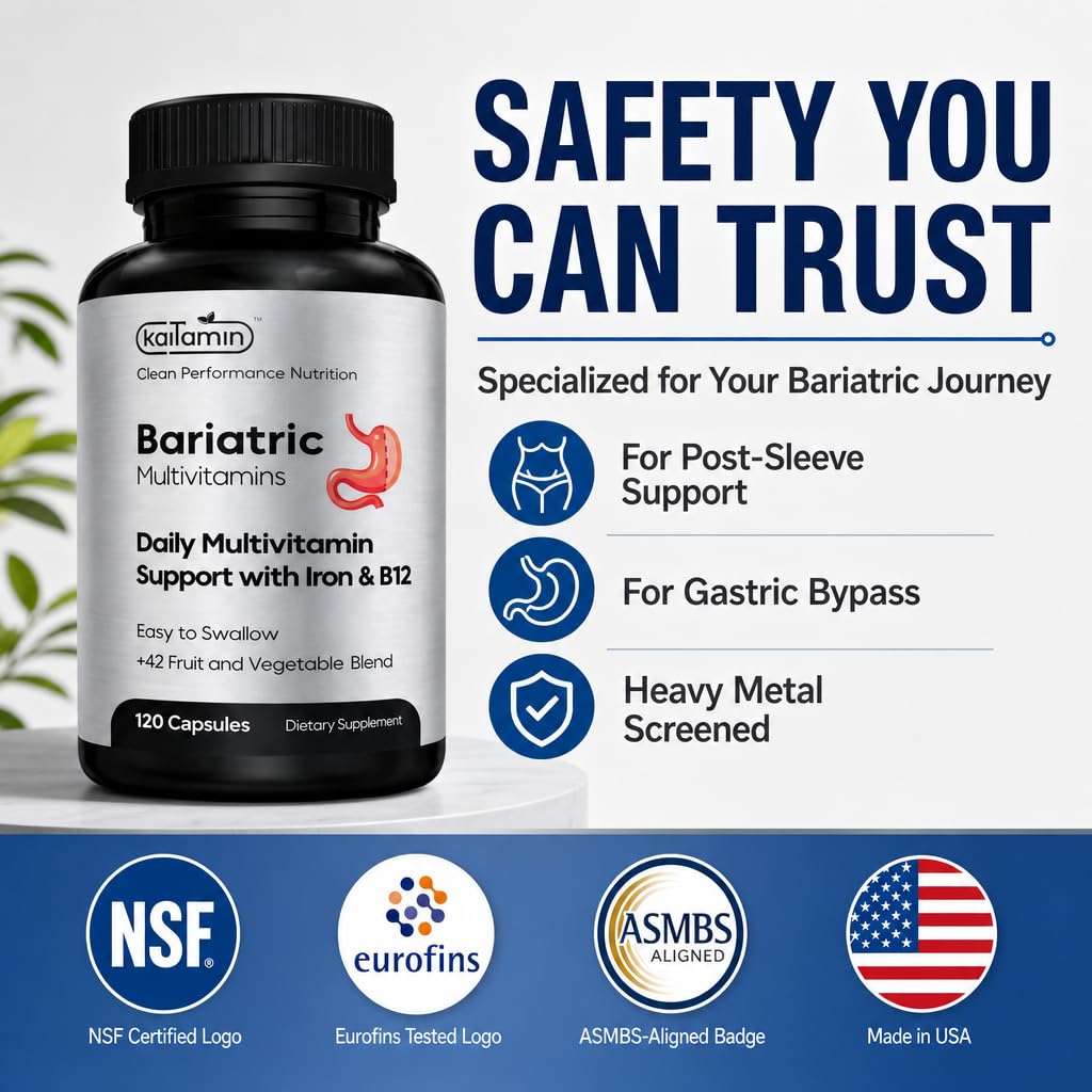 Kaitamin Multivitamines Bariatriques affichant sa petite taille de capsule