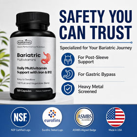 Kaitamin Multivitamines Bariatriques affichant sa petite taille de capsule