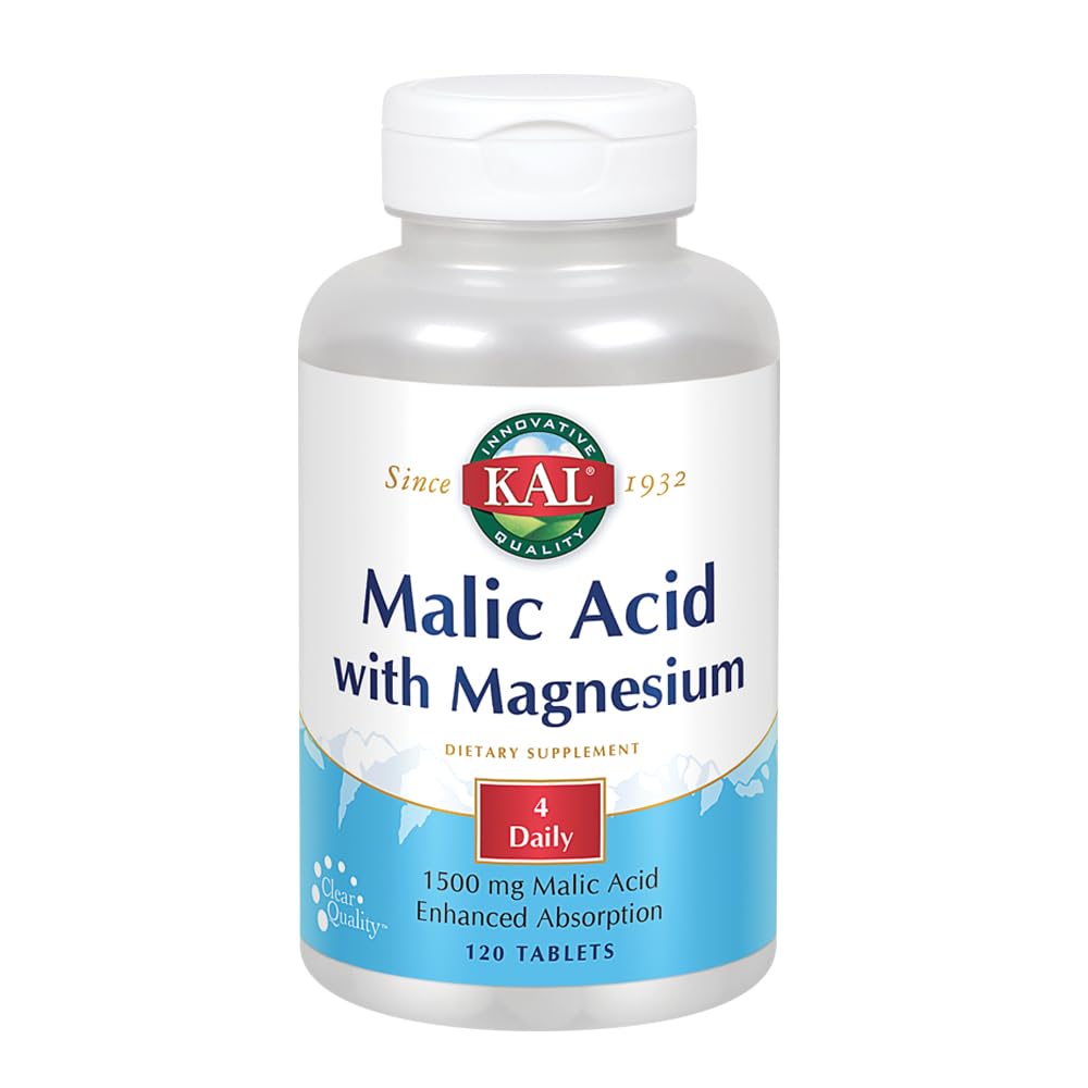 KAL Acide Malique avec Magnésium 120 comprimés vue de face