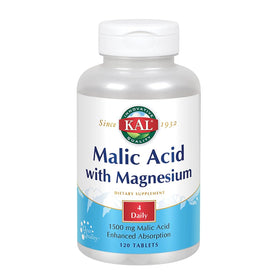 KAL Acide Malique avec Magnésium 120 comprimés vue de face