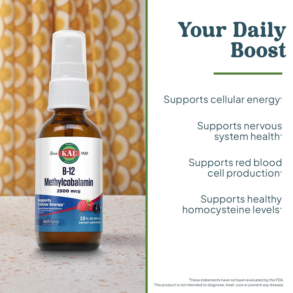 KAL ActivSpray B12 Methylcobalamine 2500 mcg près du spray
