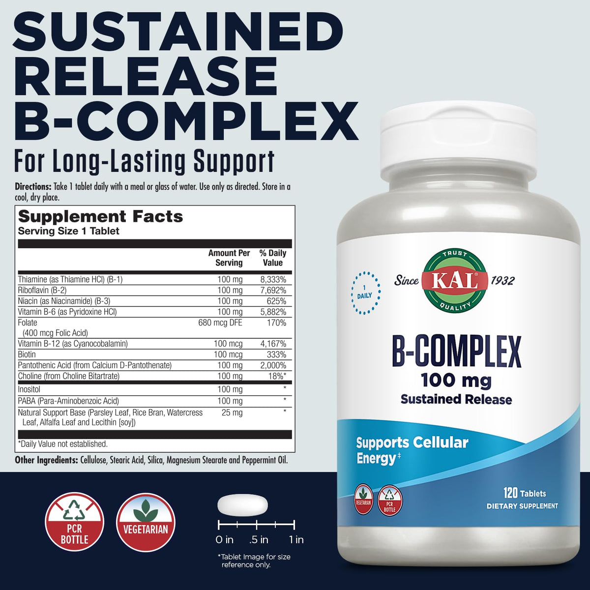 KAL B-100 Complex 120 Tablettes emballage