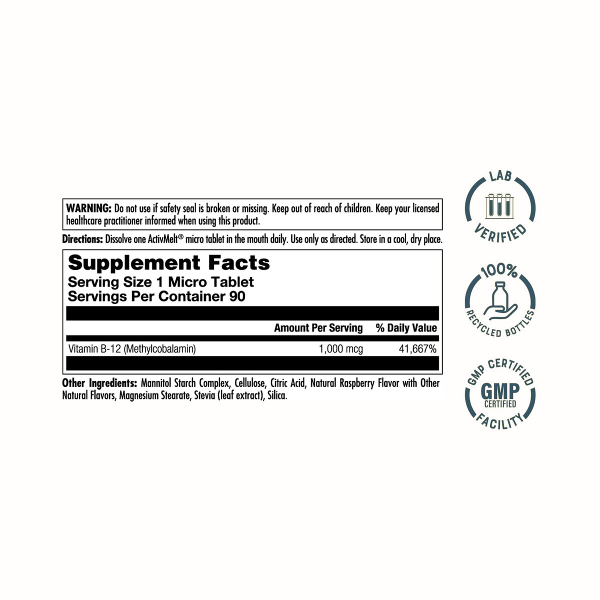 KAL B12 Methylcobalamine 1000mcg micro-tablettes framboise