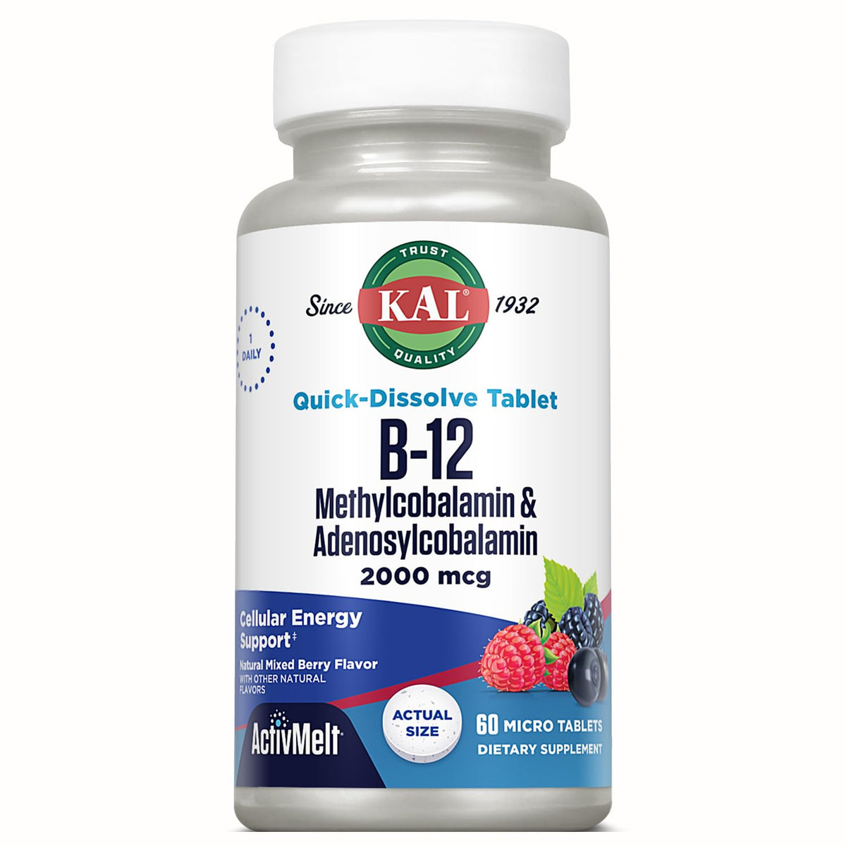 KAL B12 Methylcobalamine 2000 mcg paquet avant