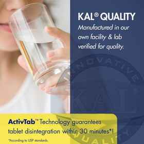 KAL Bromélaïne 1000 mg comprimés sur une table
