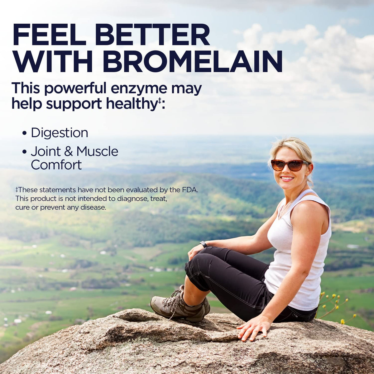 KAL Bromélaïne 500 mg, comprimés sur une table