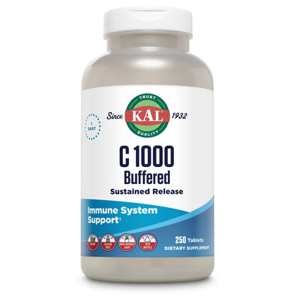 KAL C 1000 comprimés de vitamine C 1000mg, vue de face