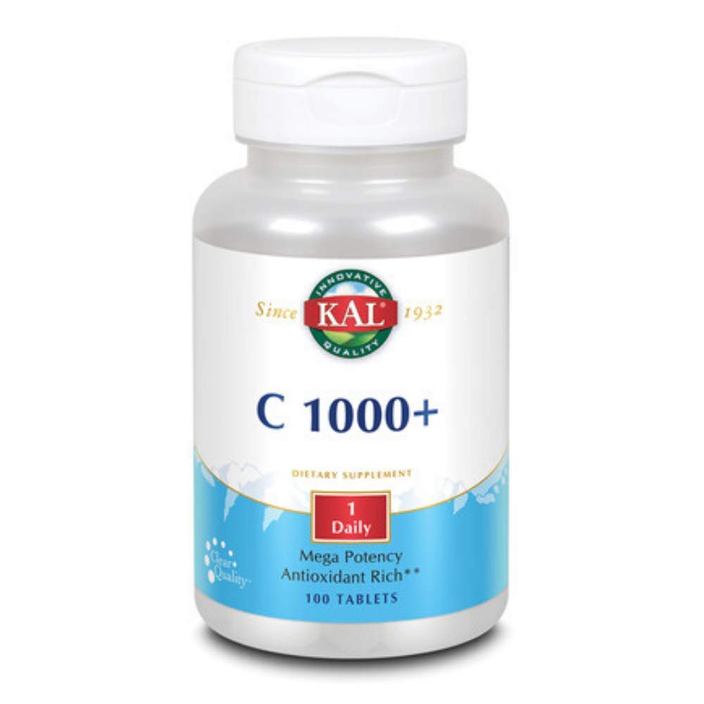 KAL C-1000 Plus complément alimentaire 1000 mg, boîte de 100 comprimés, vue de face