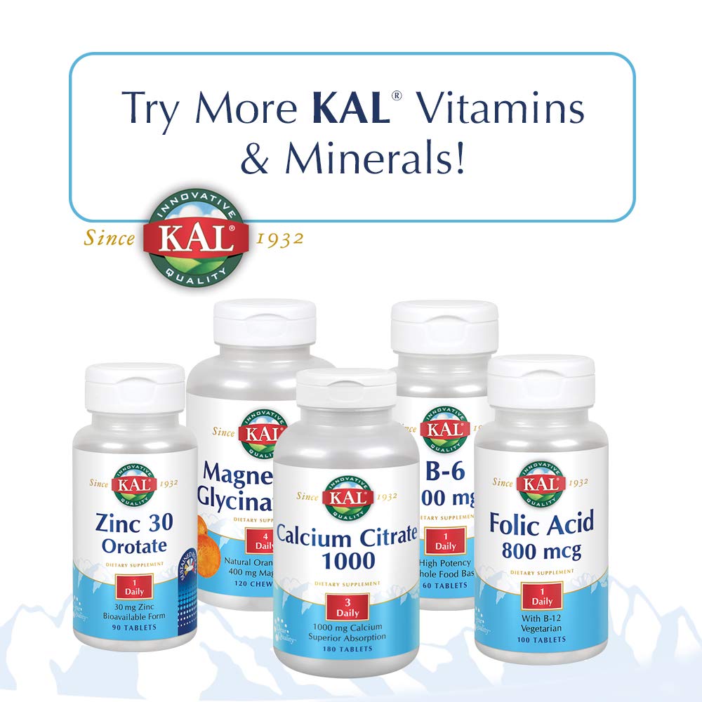 KAL Cal/Mag/Zinc comprimés avec un fond neutre