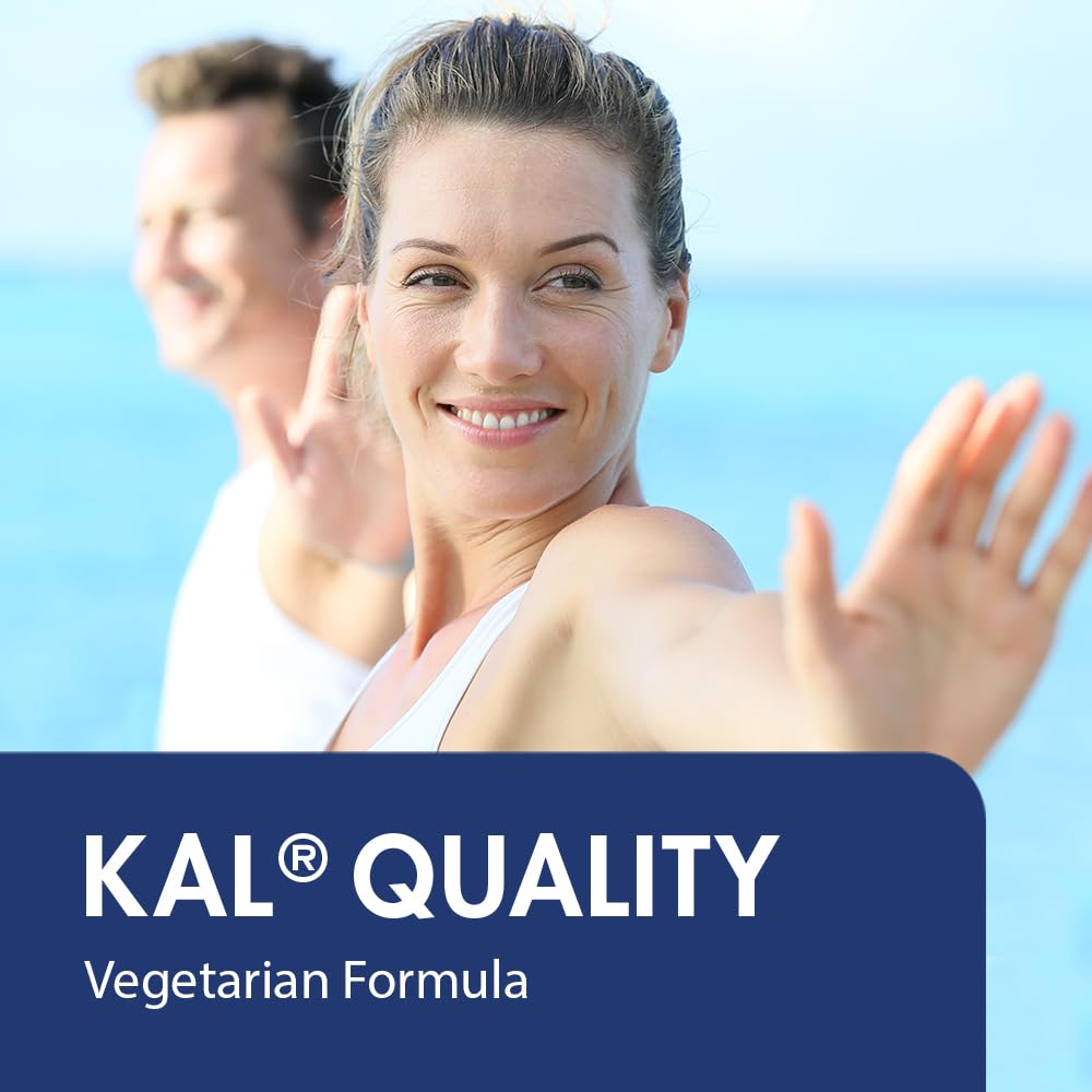 KAL Cal/Mag/Zinc flacon ouvert avec quelques comprimés à l'extérieur
