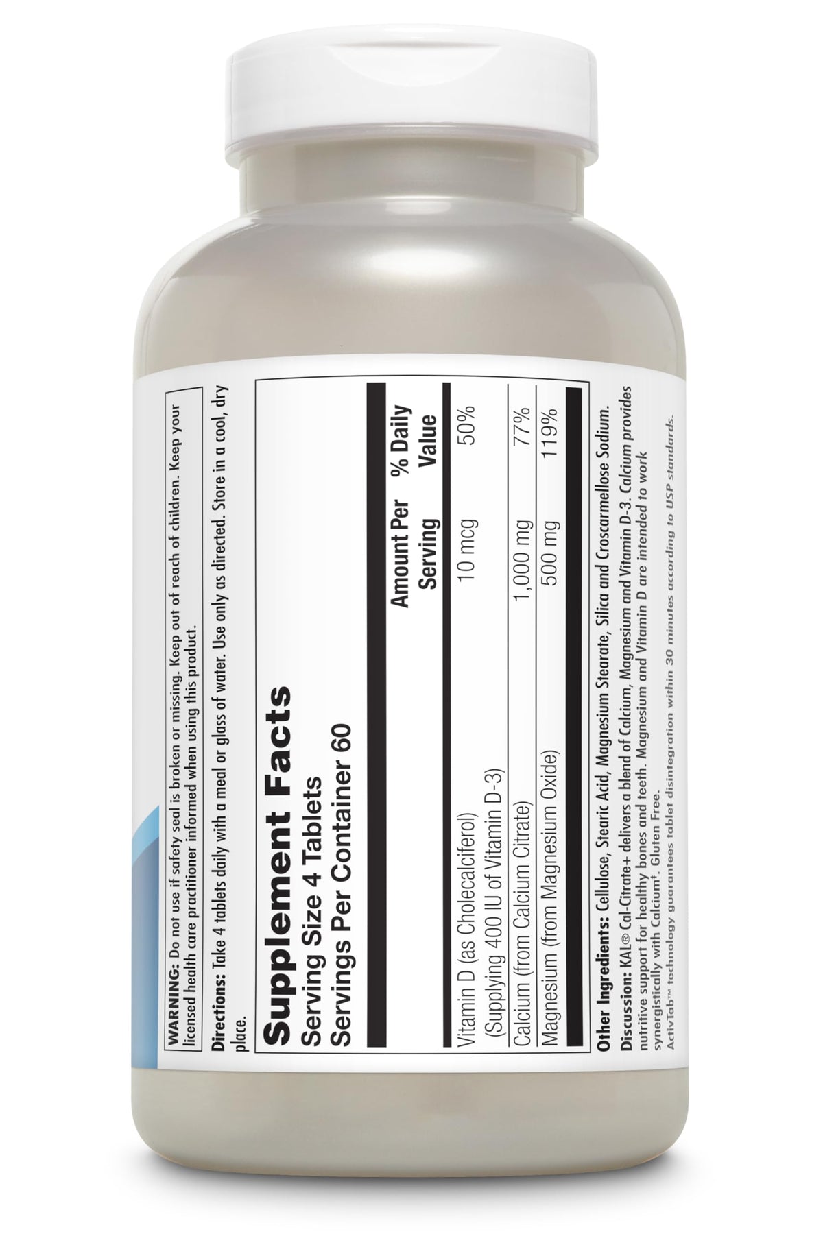 KAL Calcium Citrate comprimés en gros plan